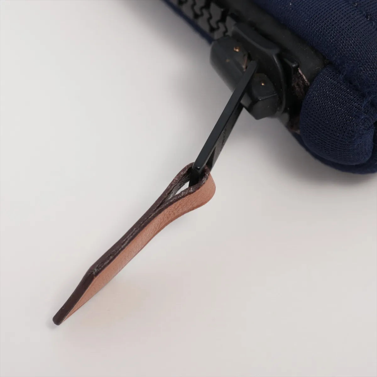 Hermès Trousse Flat MM Pouch Navy Blue