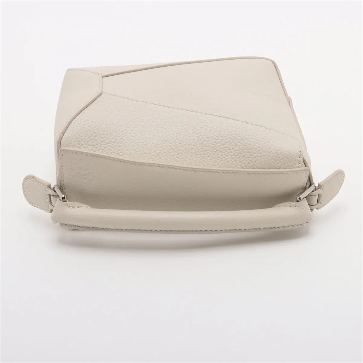 Loewe Mini Puzzle Leather Shoulder Bag White