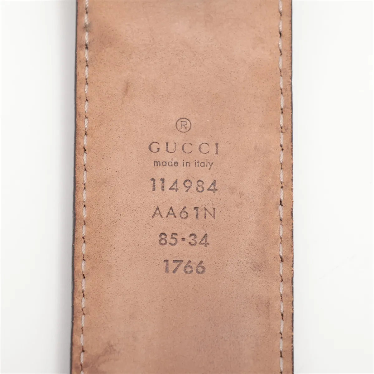 Gucci Interlocking GG Leather Belt Brown