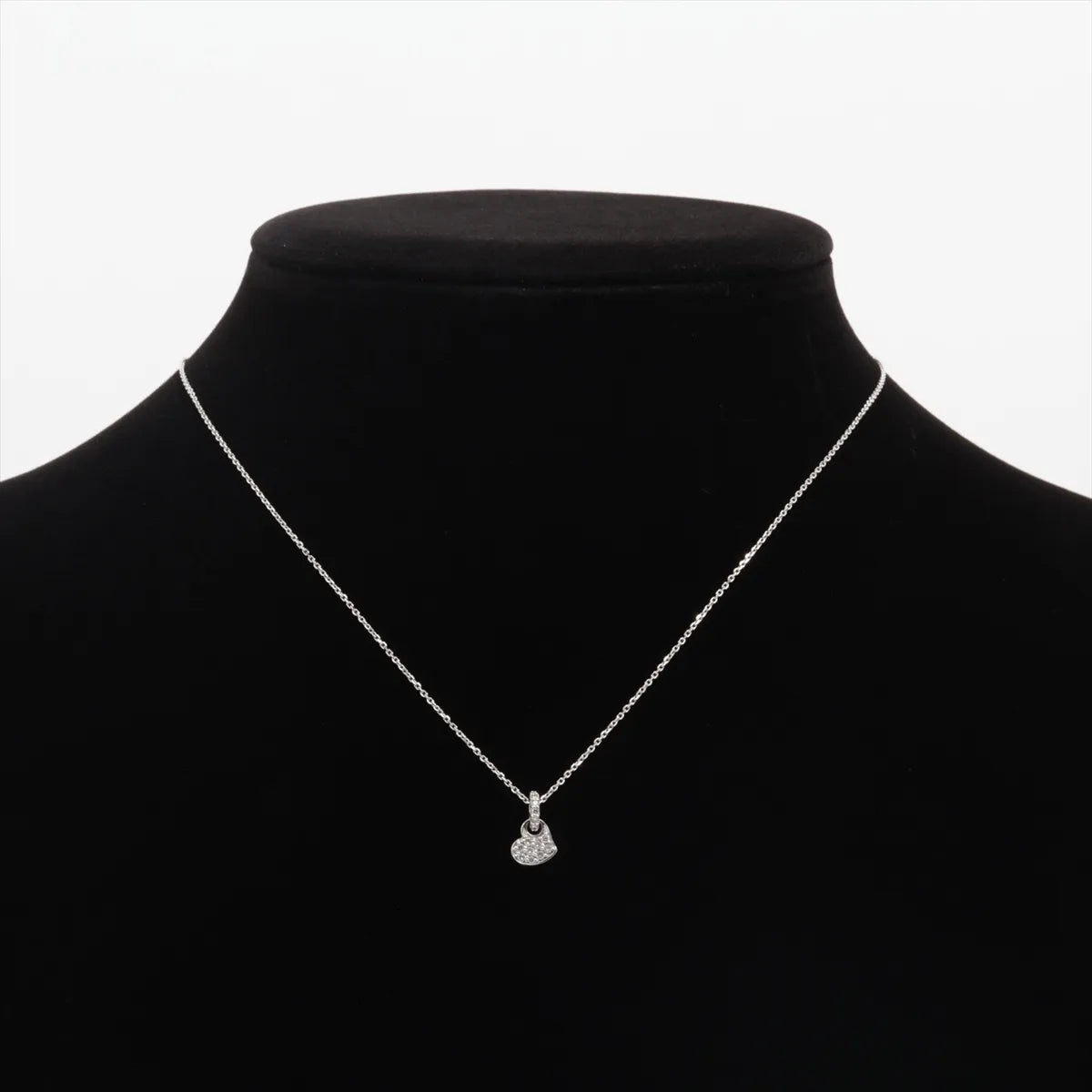Ponte Vecchio Heart Diamond Pendant Necklace White Gold