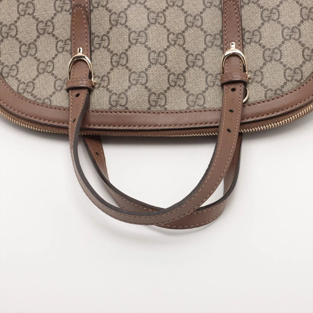 Gucci GG Supreme Leather Handbag Brown