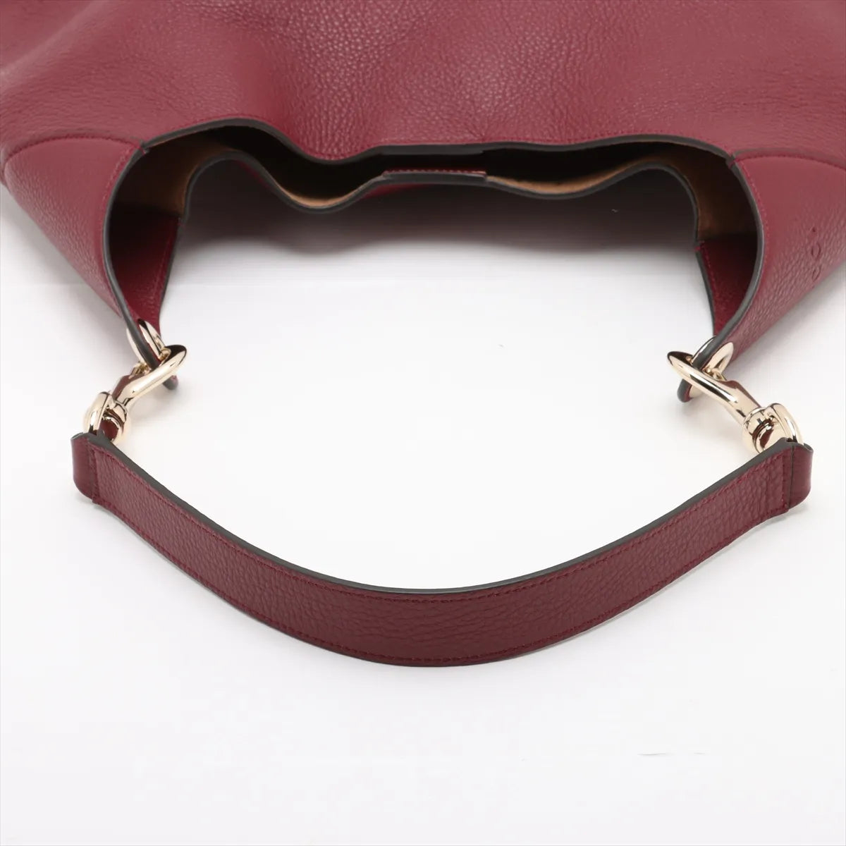 Gucci Leather Hobo Two-Way Shoulder Bag Bordeaux