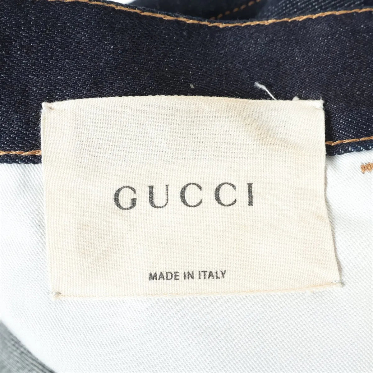 Gucci Cotton Denim Pants Navy Blue