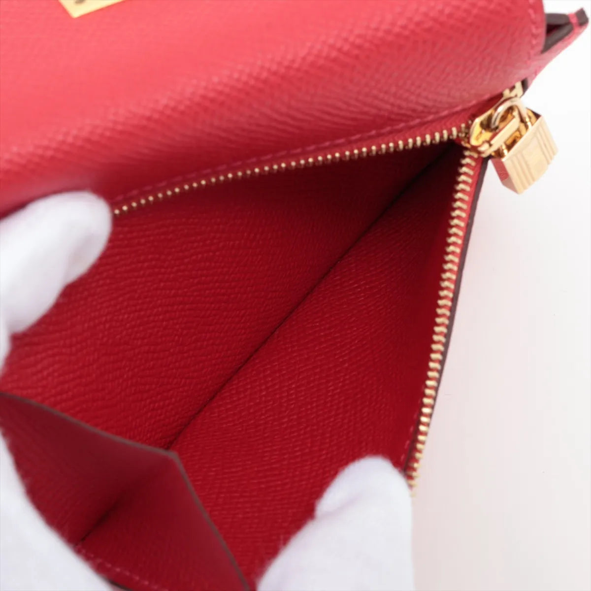 Hermès Kelly Pocket Compact Veau Epsom Coin Purse Red