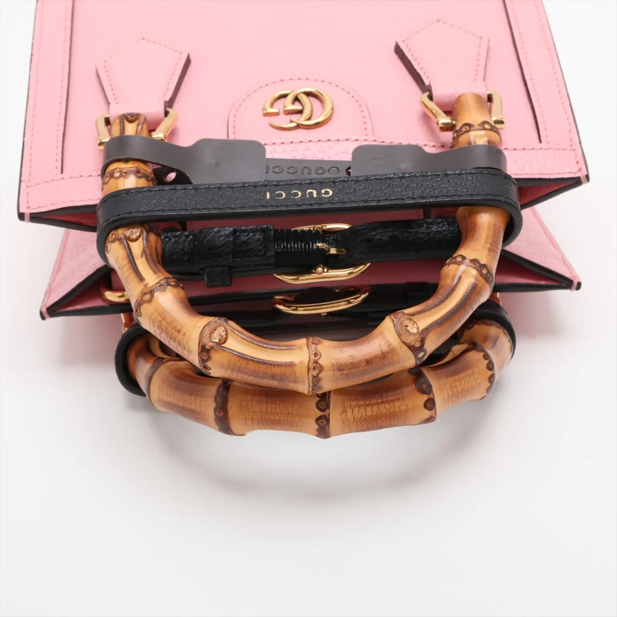 Gucci Bamboo Diana Leather Two-Way Handbag Pink