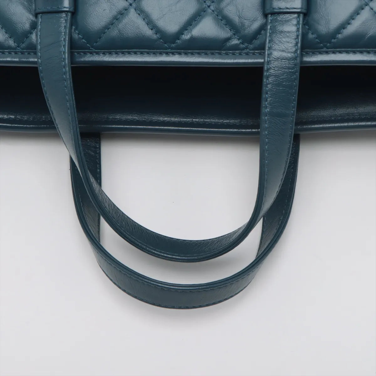 Chanel Gabrielle Doo Vintage Matelasse Calf Two-Way Tote Bag Navy Blue