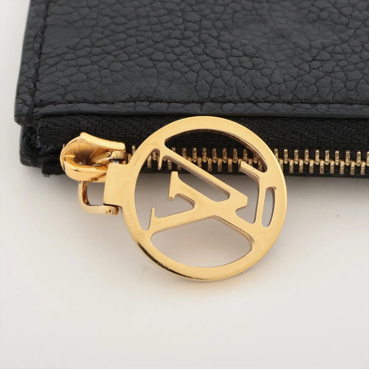 Louis Vuitton Monogram Empreinte Romy Coin Card Holder Black
