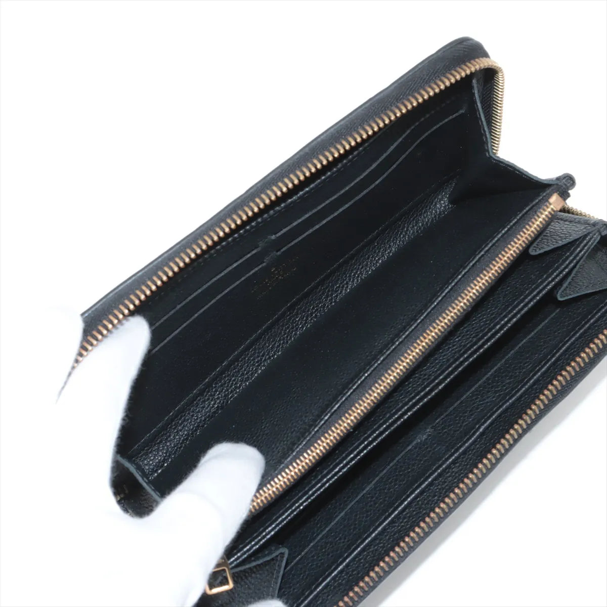 Louis Vuitton Monogram Empreinte Zippy Wallet Black
