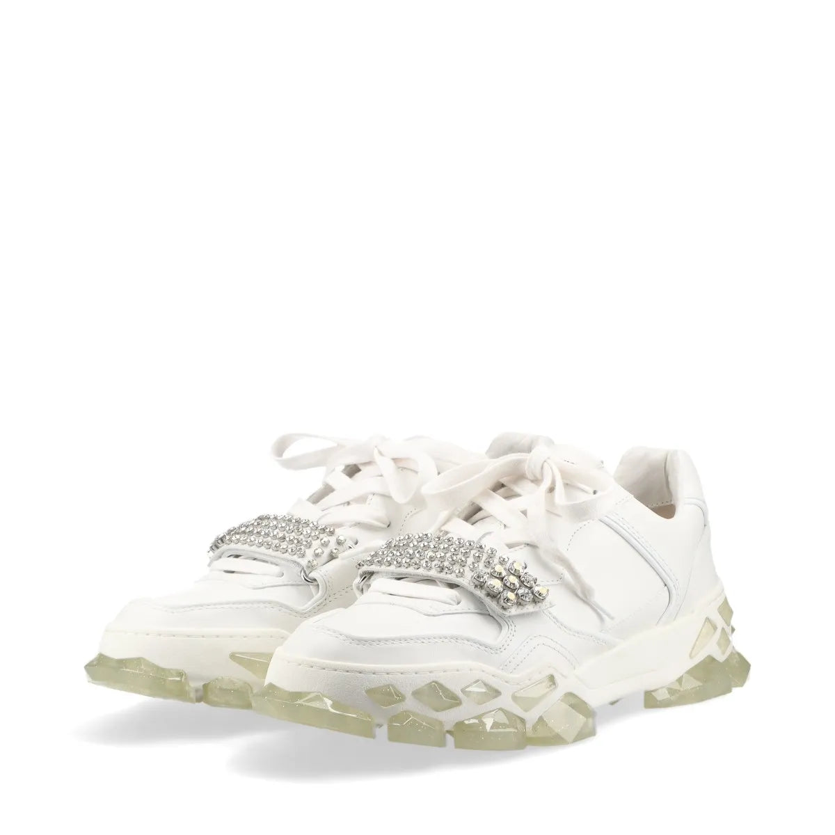 Jimmy Choo Diamond Leather Sneaker Unisex White