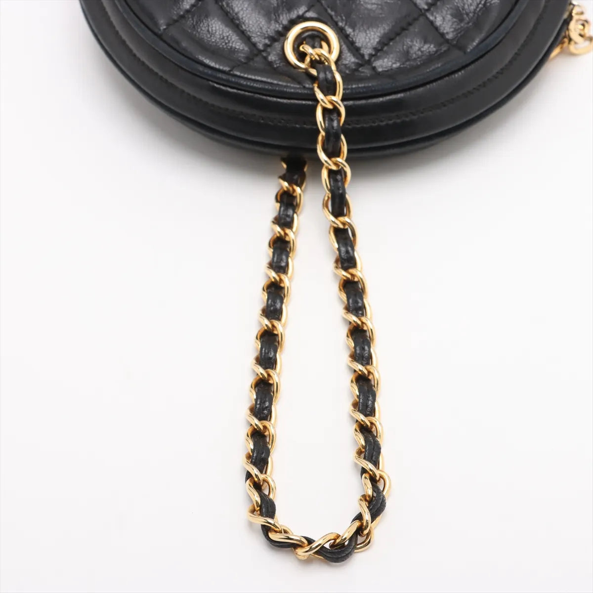 Chanel Matelasse Lambskin Chain Handbag Black