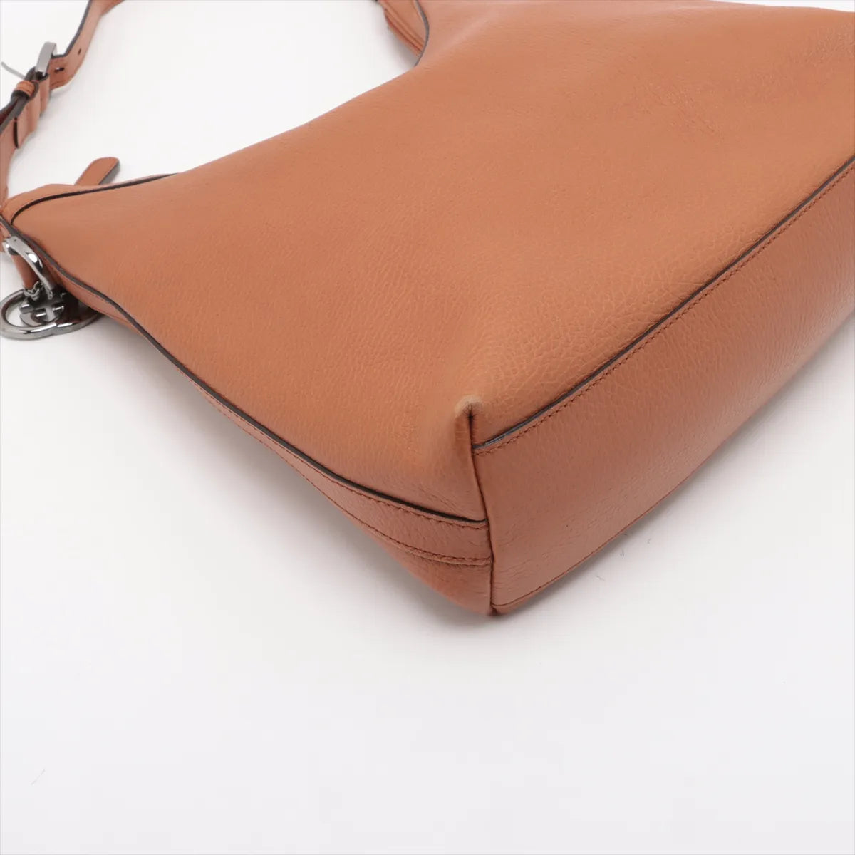 Gucci Leather Hobo Shoulder Bag Brown