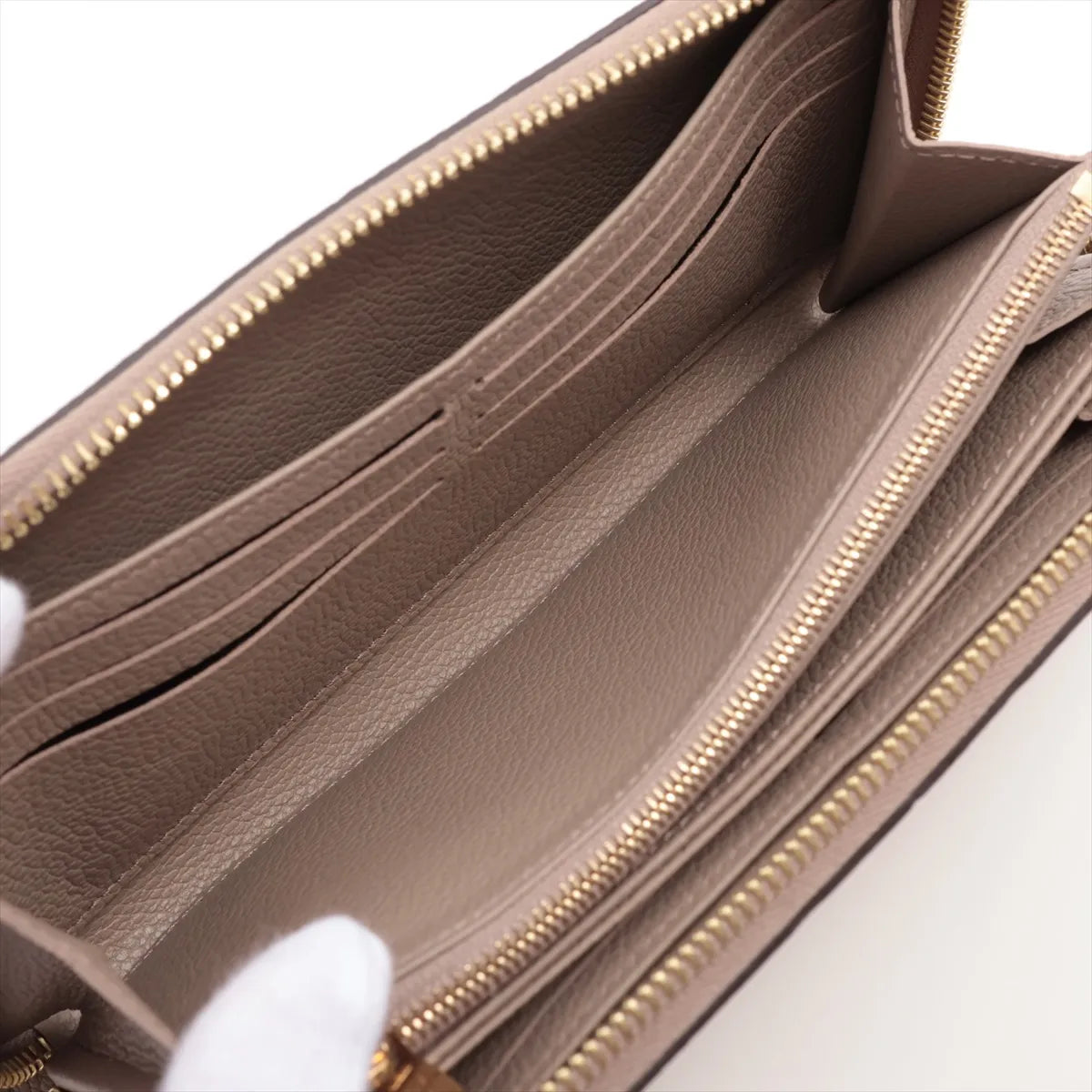 Louis Vuitton Monogram Empreinte Zippy Wallet Tourterelle