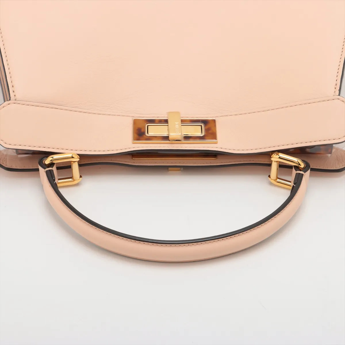 Fendi Mini Peekaboo ISeeU Leather Two-Way Handbag Pink