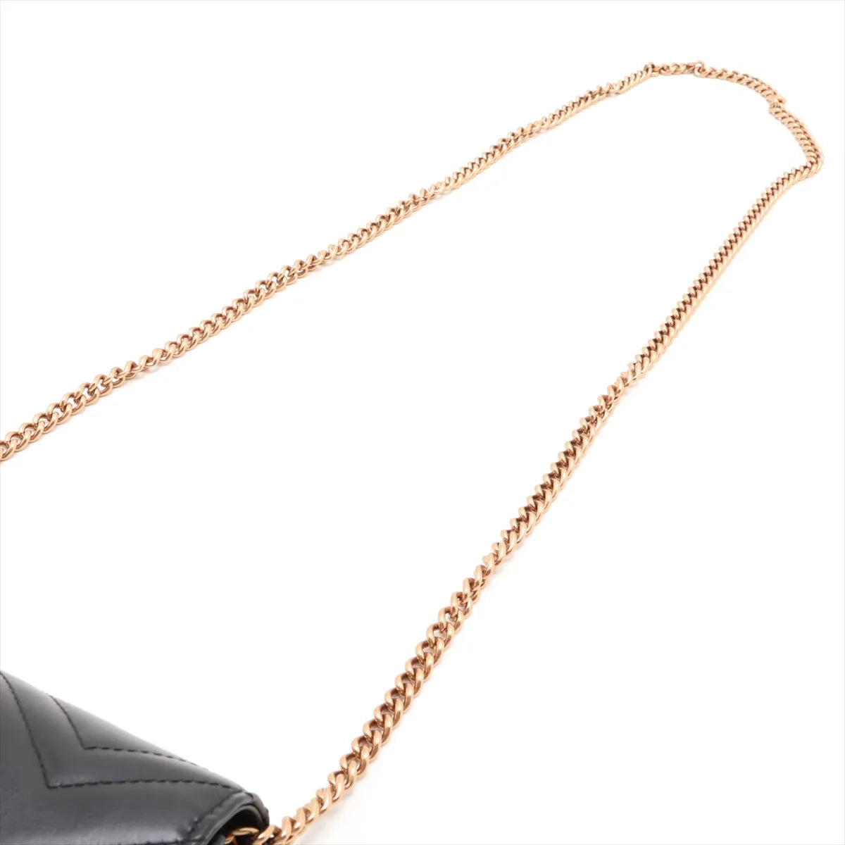 Gucci GG Marmont Leather Wallet on Chain Black