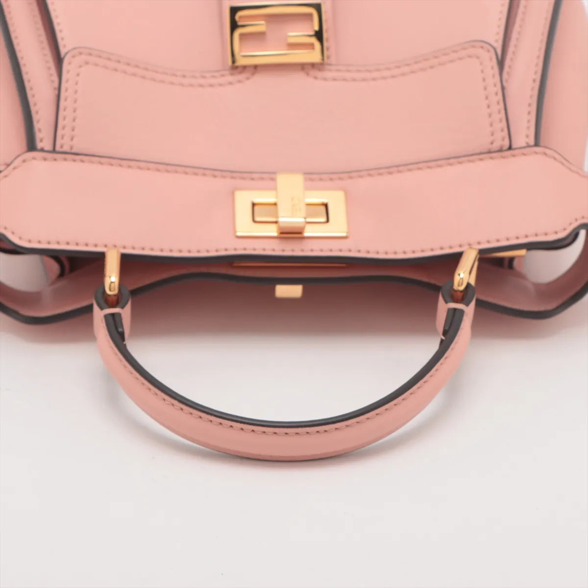 Fendi Mini Peekaboo ISeeU Leather Two-Way Handbag Pink