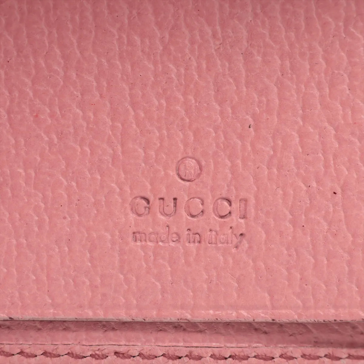 Gucci GG Canvas Leather Key Case Beige×Pink