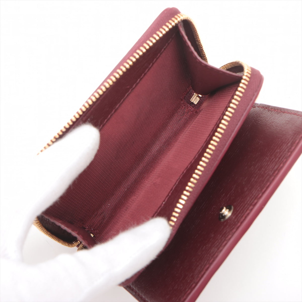 Gucci Script Logo Leather Mini Wallet Bordeaux * PREORDER *