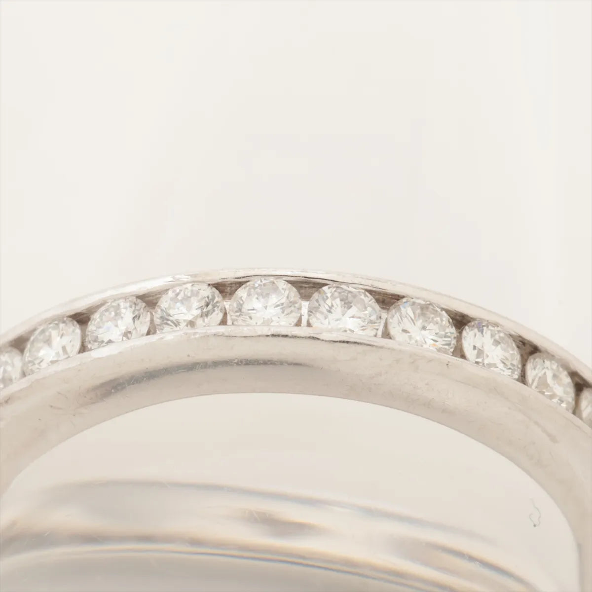 Harry Winston Channel Set Full Eternity Diamond Ring Platinum