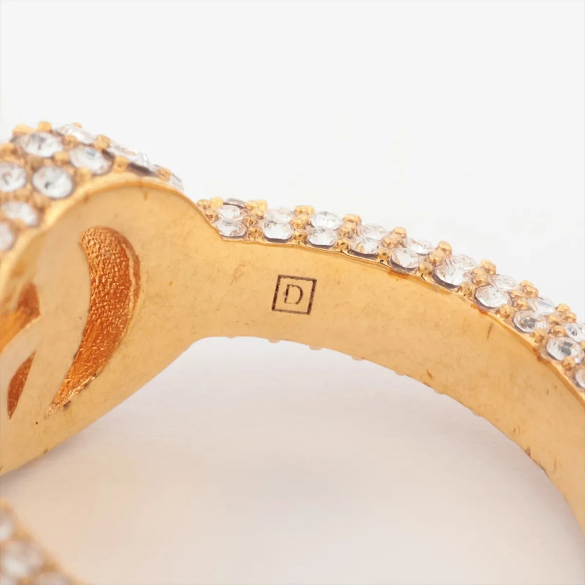 Gucci GG Logo Full Rhinestone Ring