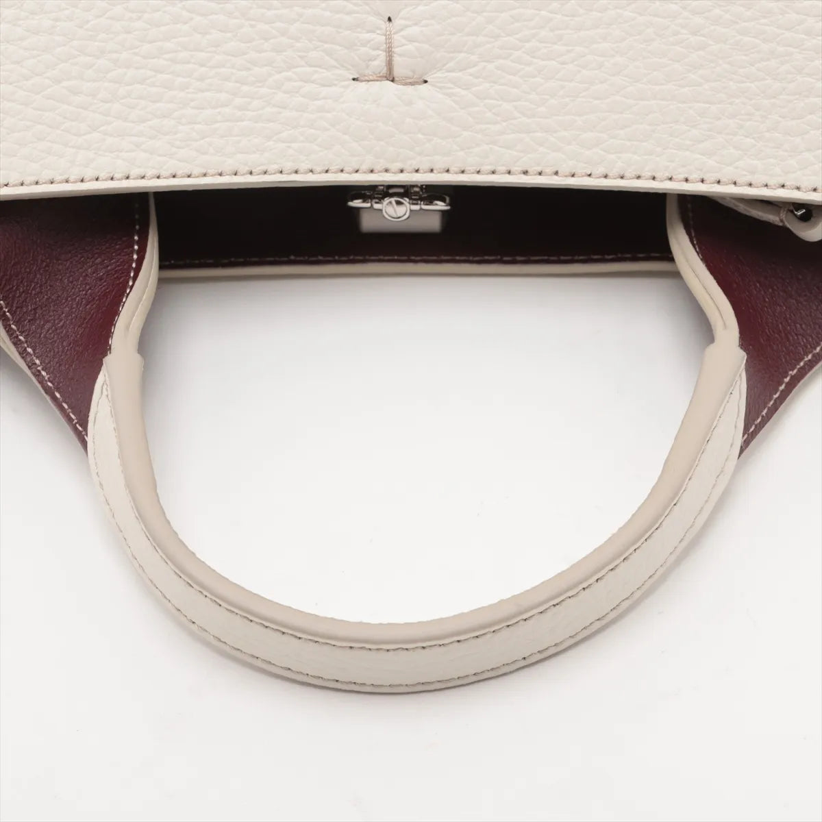 Tod's Micro T Timeless Leather Two-Way Handbag White