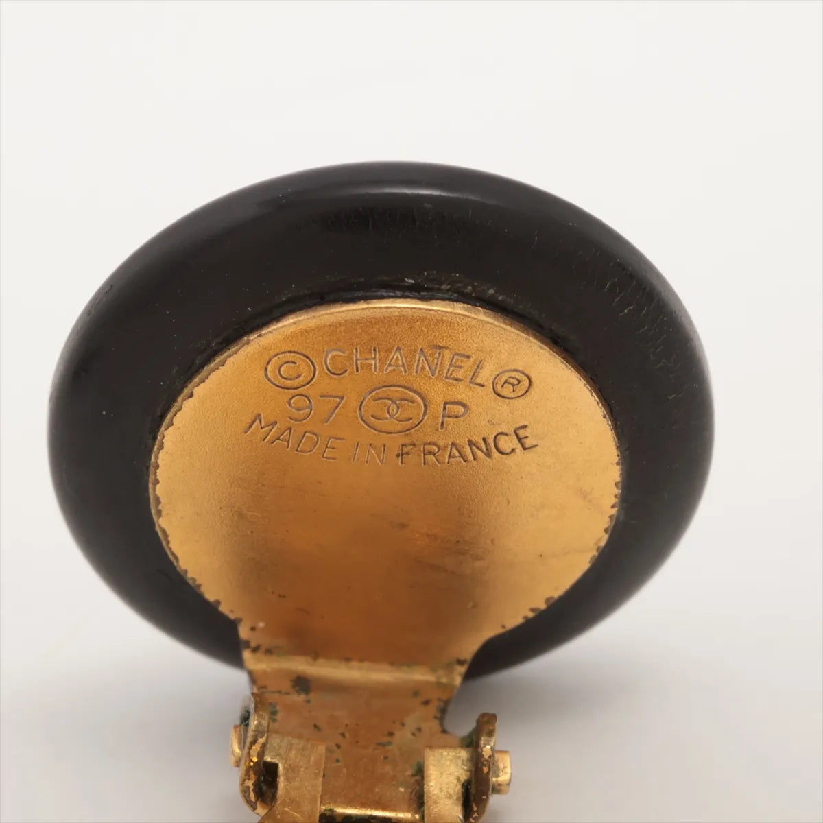 Chanel CC Logo Round Clip-on Earring