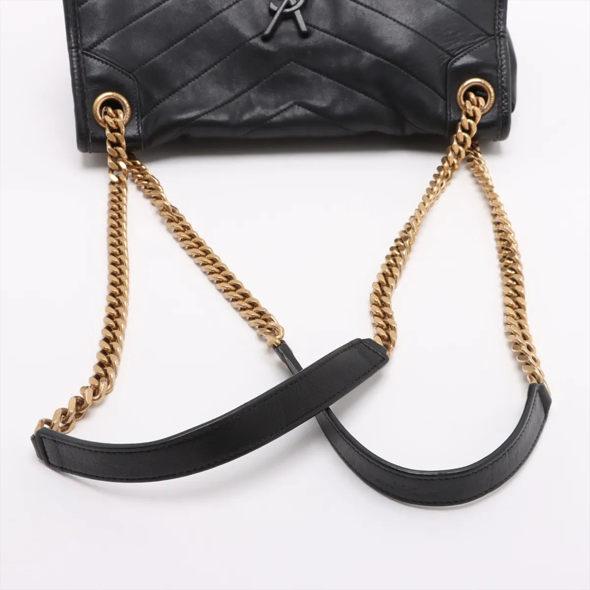 Saint Laurent Paris Niki Leather Chain Shoulder Bag Black