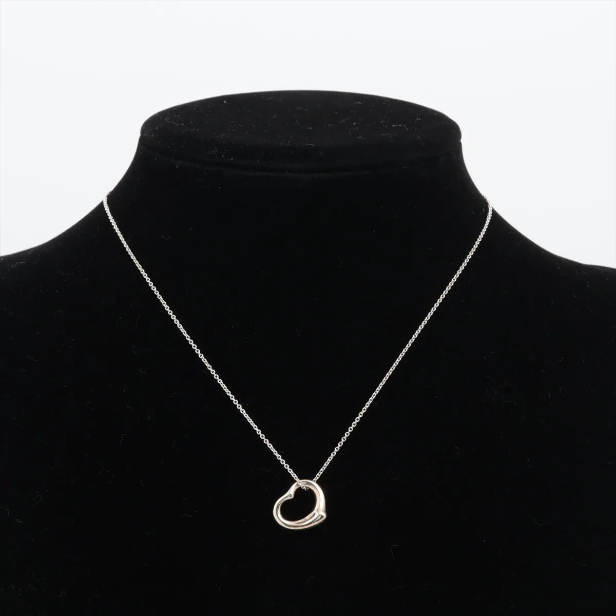 Tiffany & Co. Open Heart Necklace Silver
