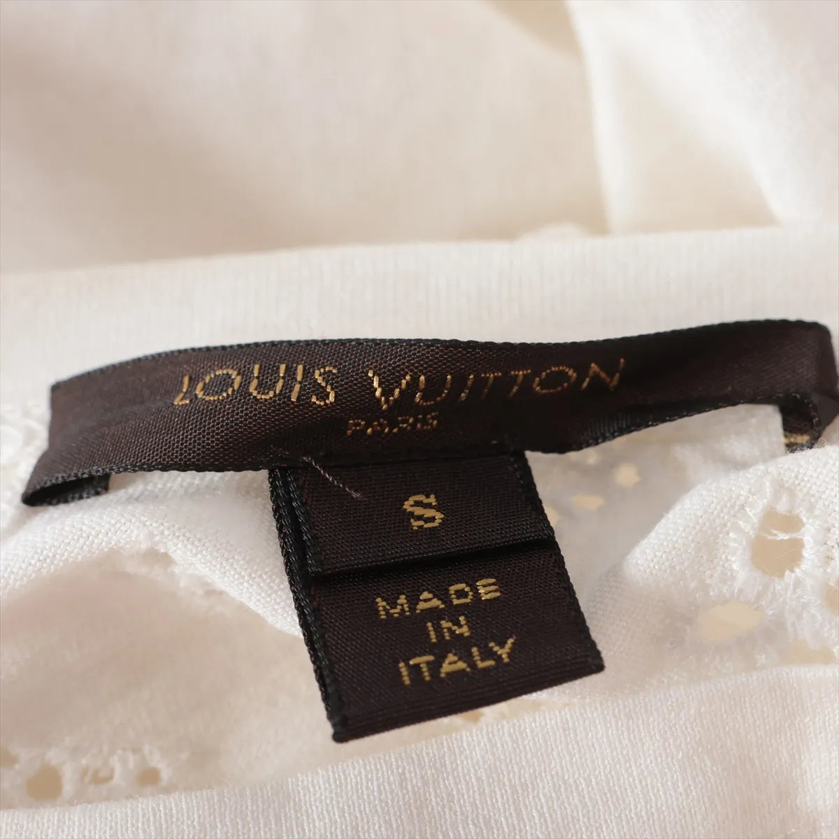 Louis Vuitton Monogram Eyelet Cotton Blouse White