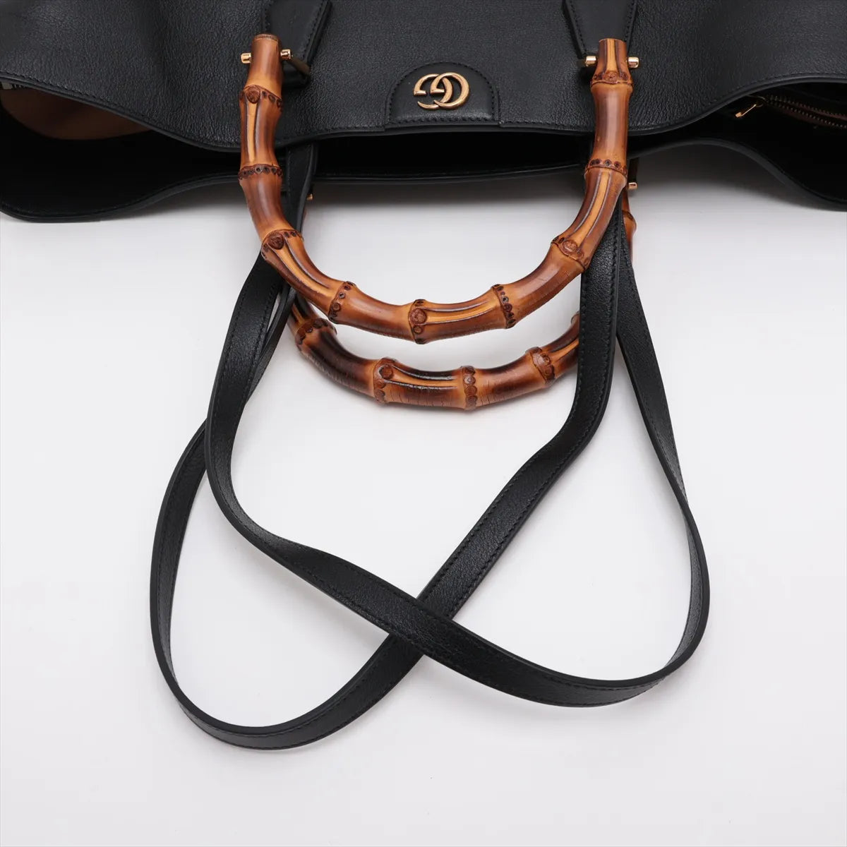 Gucci Bamboo Diana Leather Two-Way Tote Bag Black — product photo 5