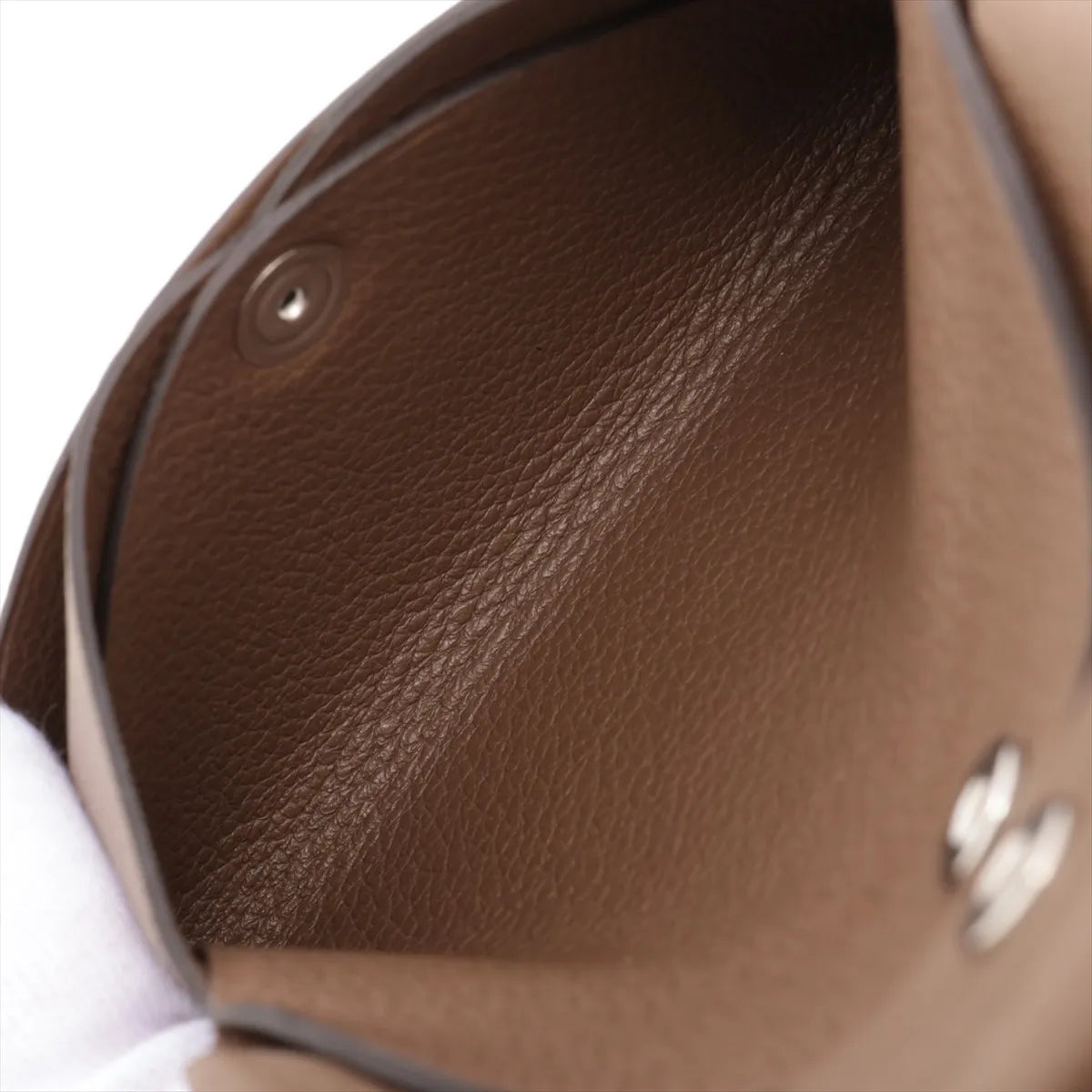 Hermès Calvi Duo Evercolor Card Holder Brown