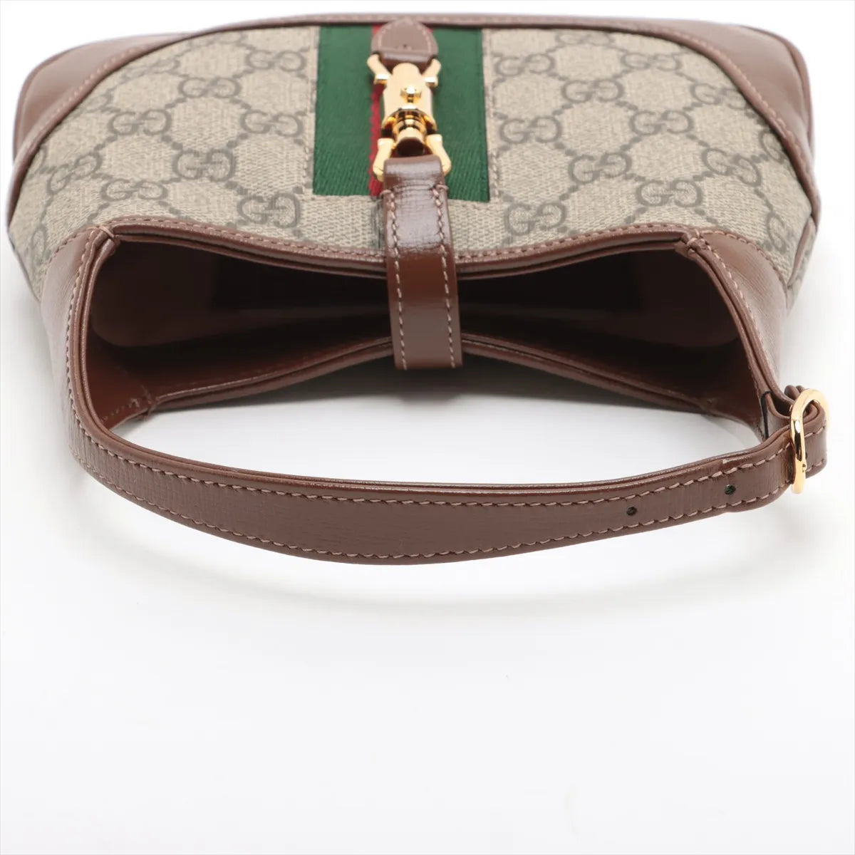Gucci Jackie 1961 GG Supreme Leather Shoulder Bag Brown