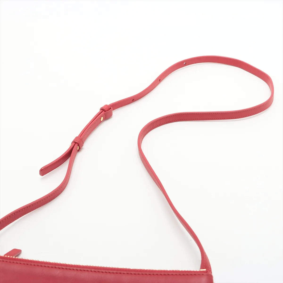 Celine Trio Leather Shoulder Bag Red
