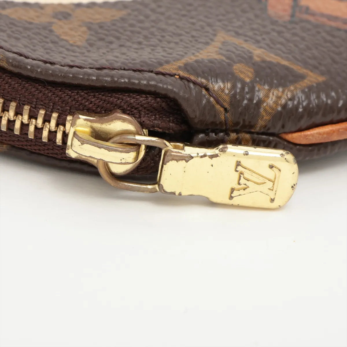 Louis Vuitton Monogram Limited Edition Groom Round Coin Purse Orange