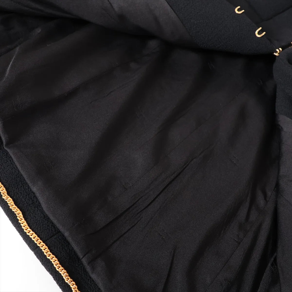 Chanel CC Logo Wool Jacket Coat Black