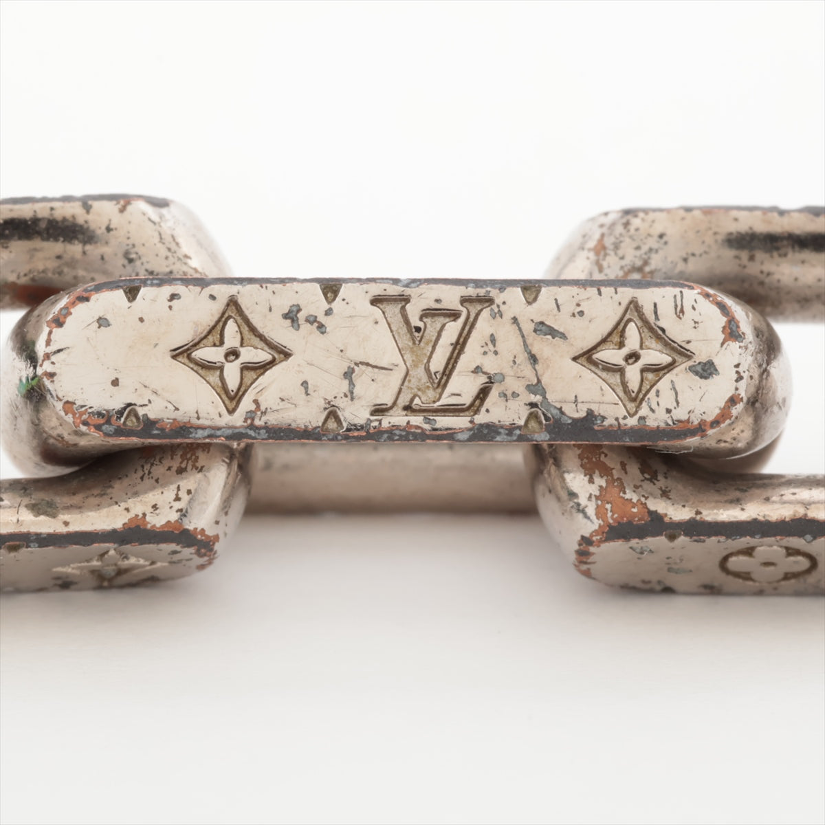 Louis Vuitton Monogram Chain Bracelet Multicolor x Silver