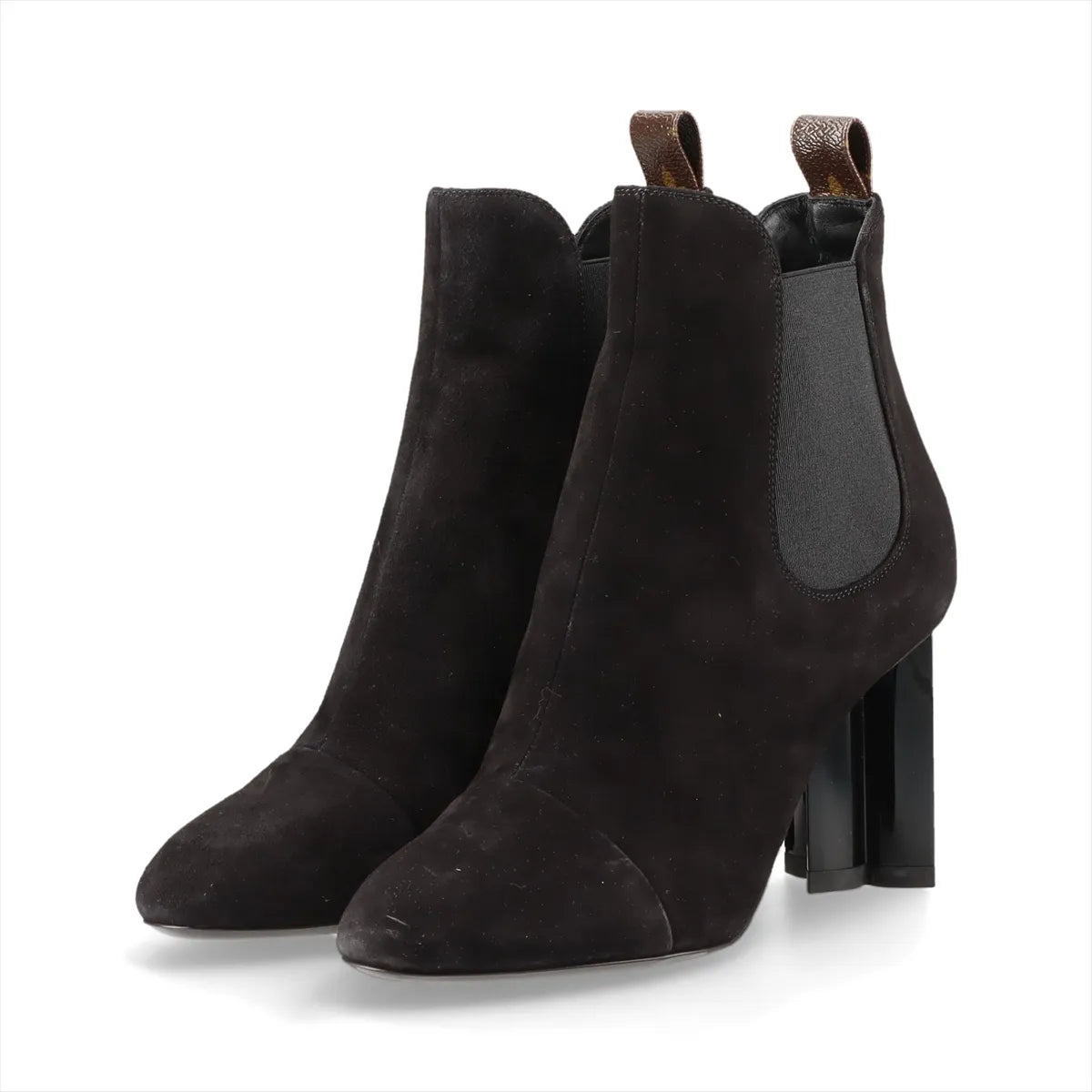 Louis Vuitton Monogram Suede Short Boots Black — product photo 5