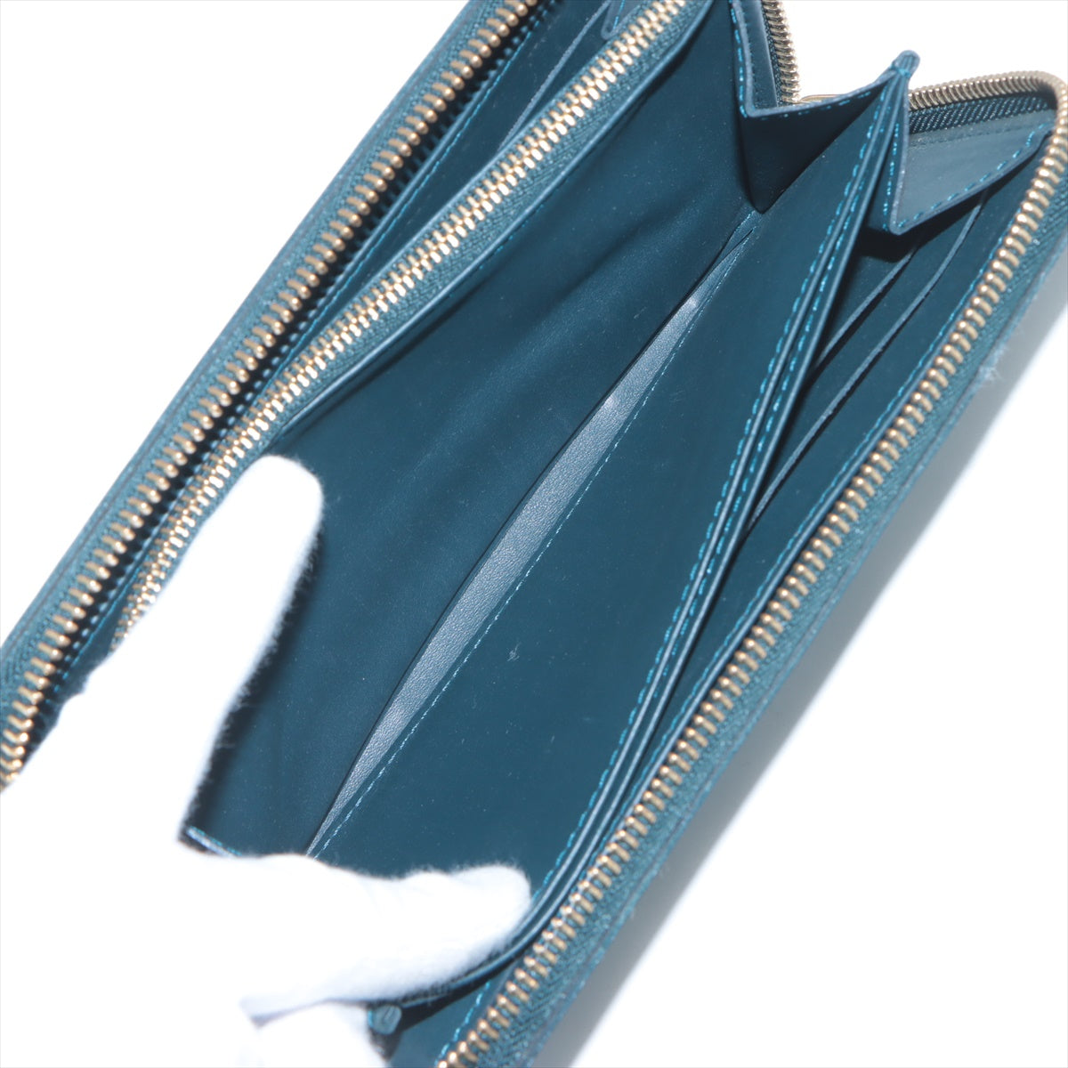 Branded Louis Vuitton Monogram Vernis Zippy Wallet Bleu Nuit