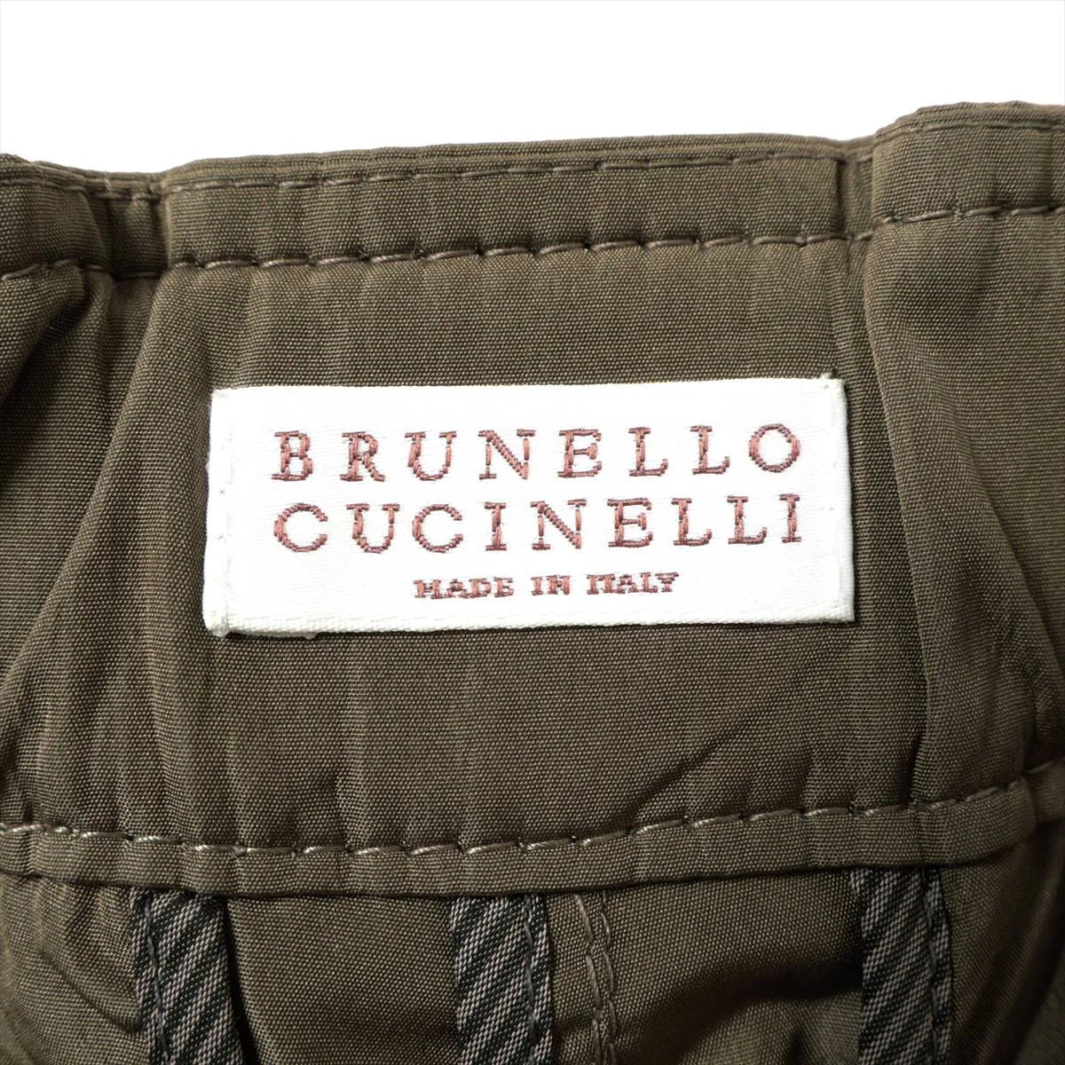 Brunello Cucinelli Polyester Cargo Pants Khaki