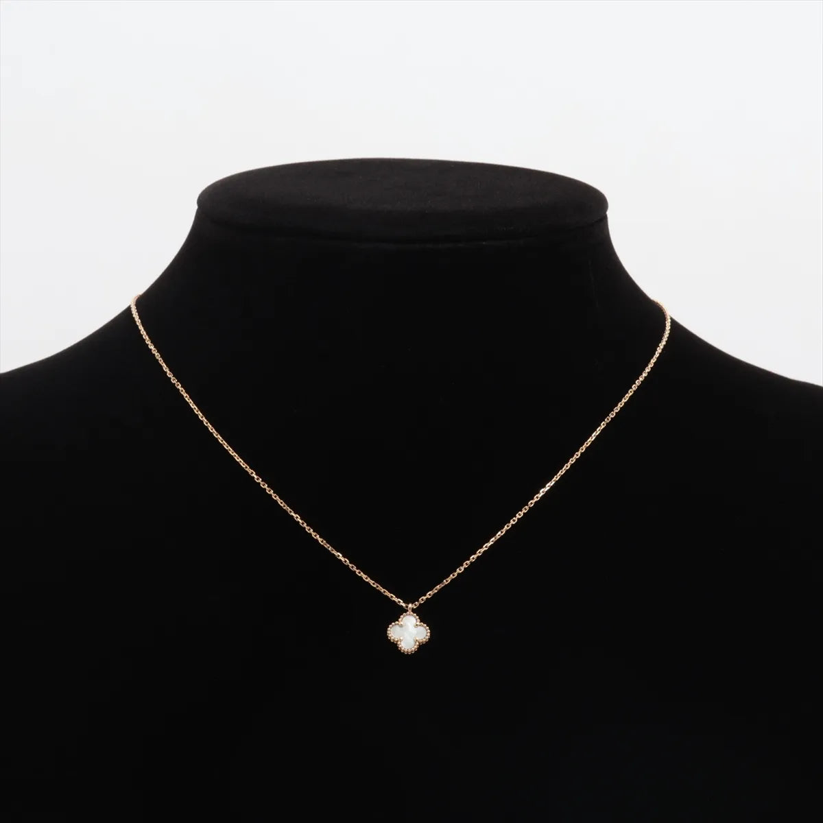 Van Cleef & Arpels Sweet Alhambra Shell Necklace White