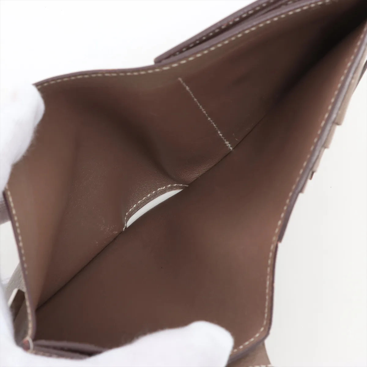 Hermès Bearn Recto Verso Compact Wallet Etoupe