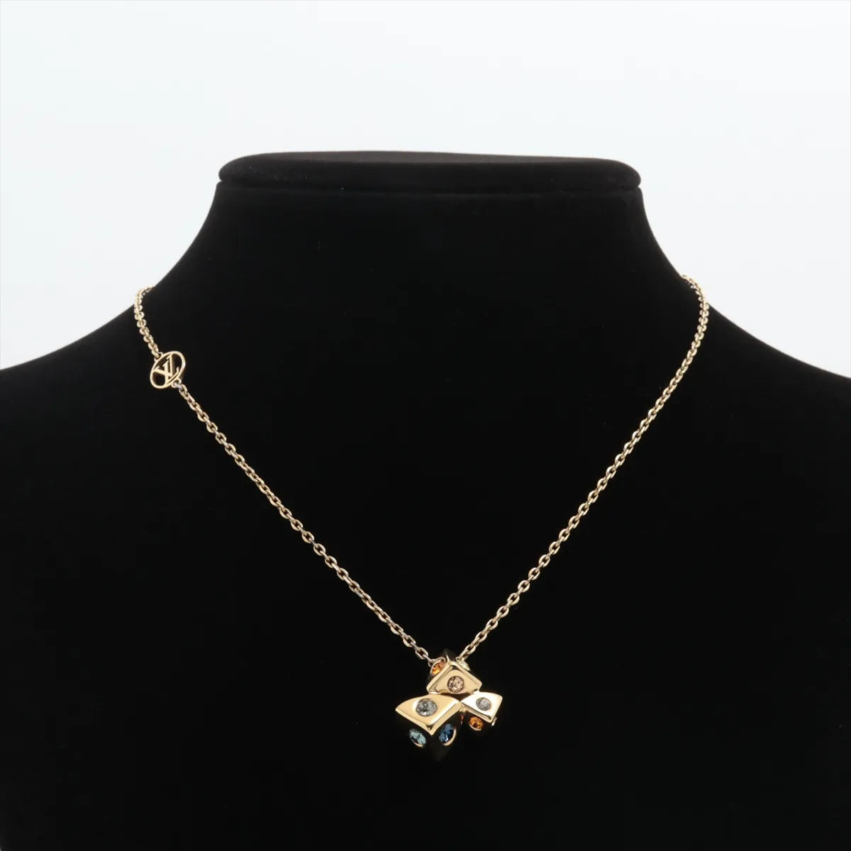 Louis Vuitton Trunkies Multicolor Rhinestone Pendant Necklace