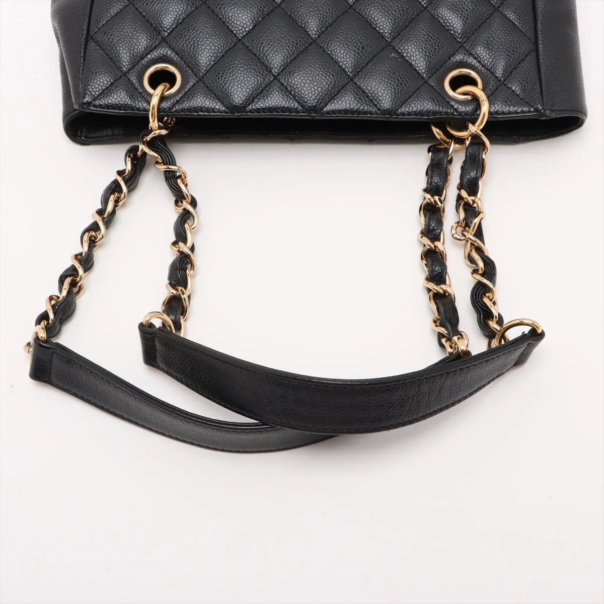 Chanel PST Caviar Skin Chain Tote Bag Black — product photo 5