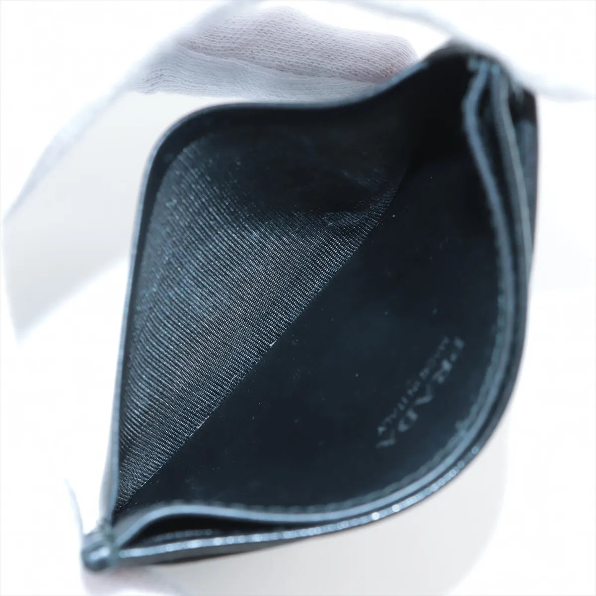 Prada Diagramme Leather Card Case Black