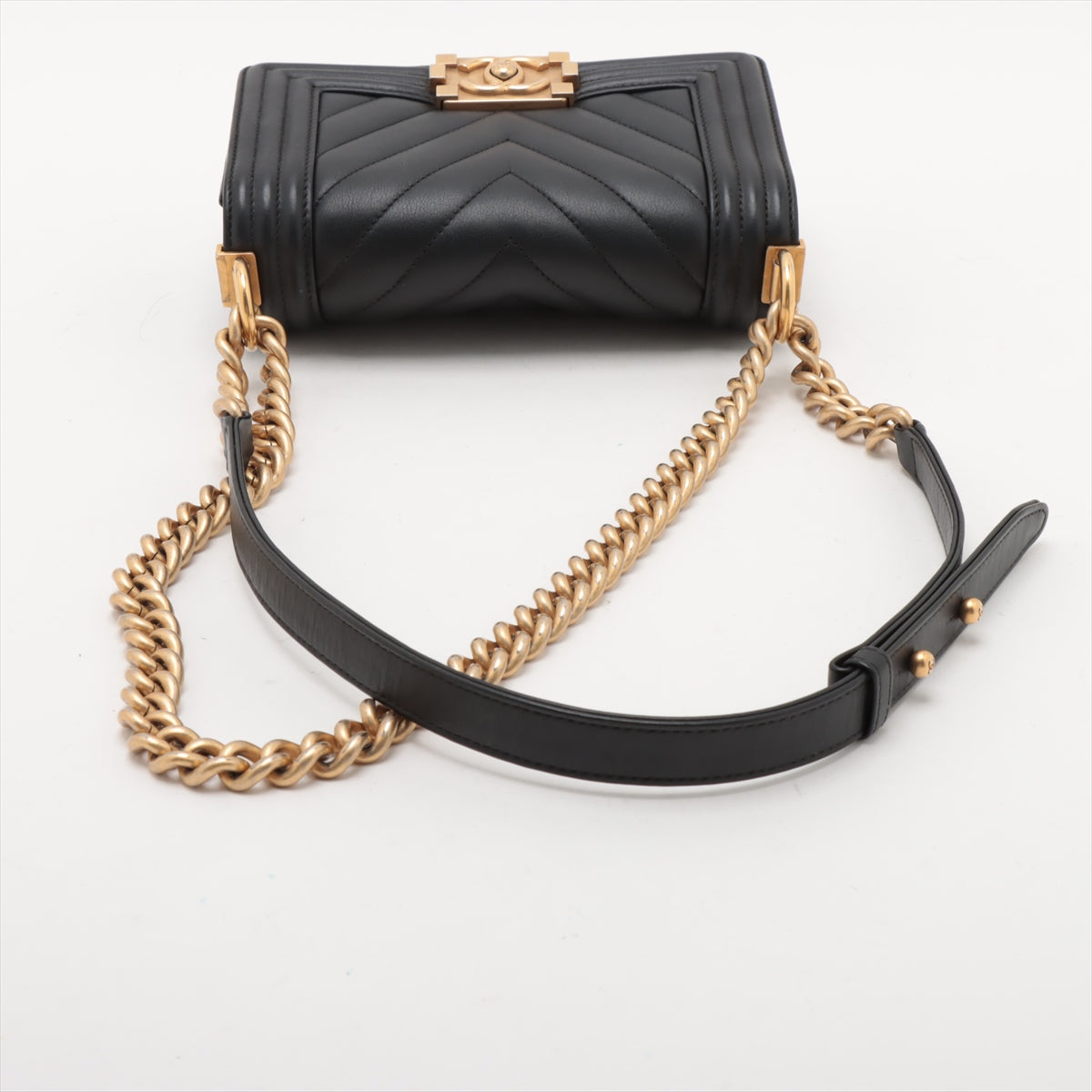 Chanel Boy Chanel 20 Small Chevron Lambskin Chain Shoulder Bag Black * PREORDER *