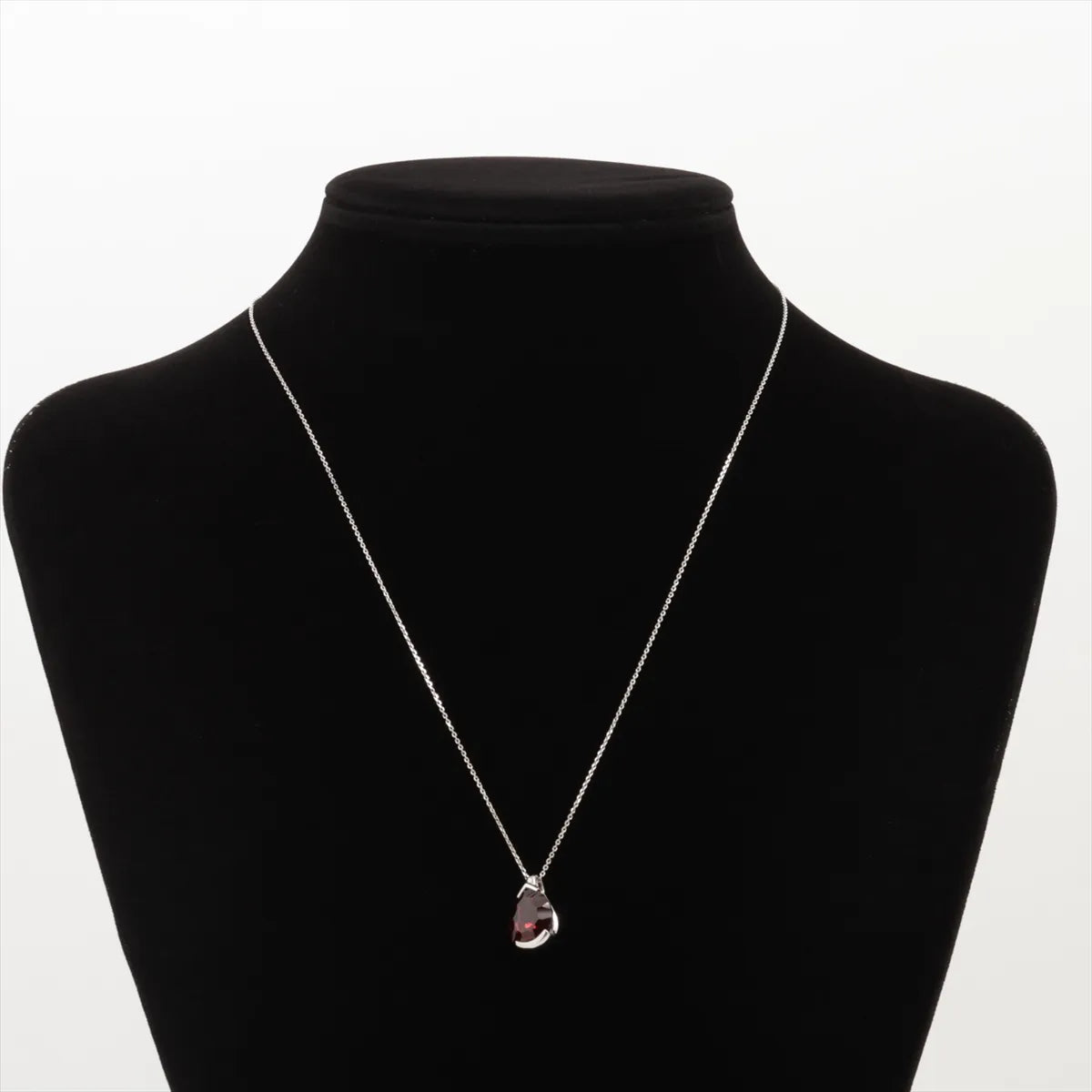 TASAKI Garnet Teardrop Necklace White Gold