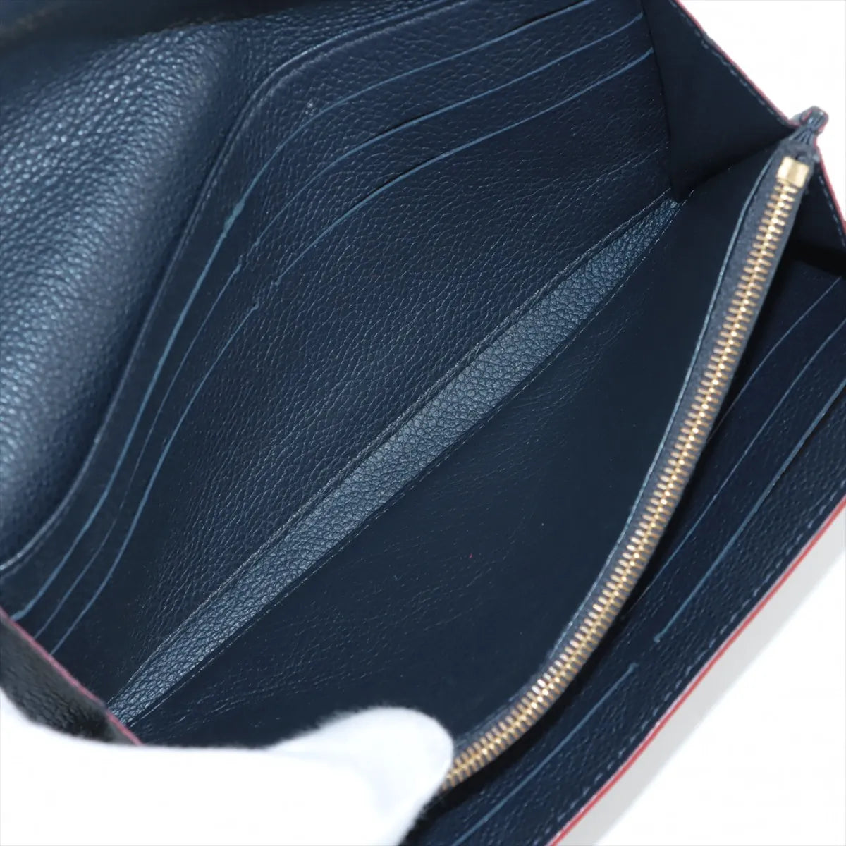 Louis Vuitton Monogram Empreinte Sarah Wallet Marine Rouge