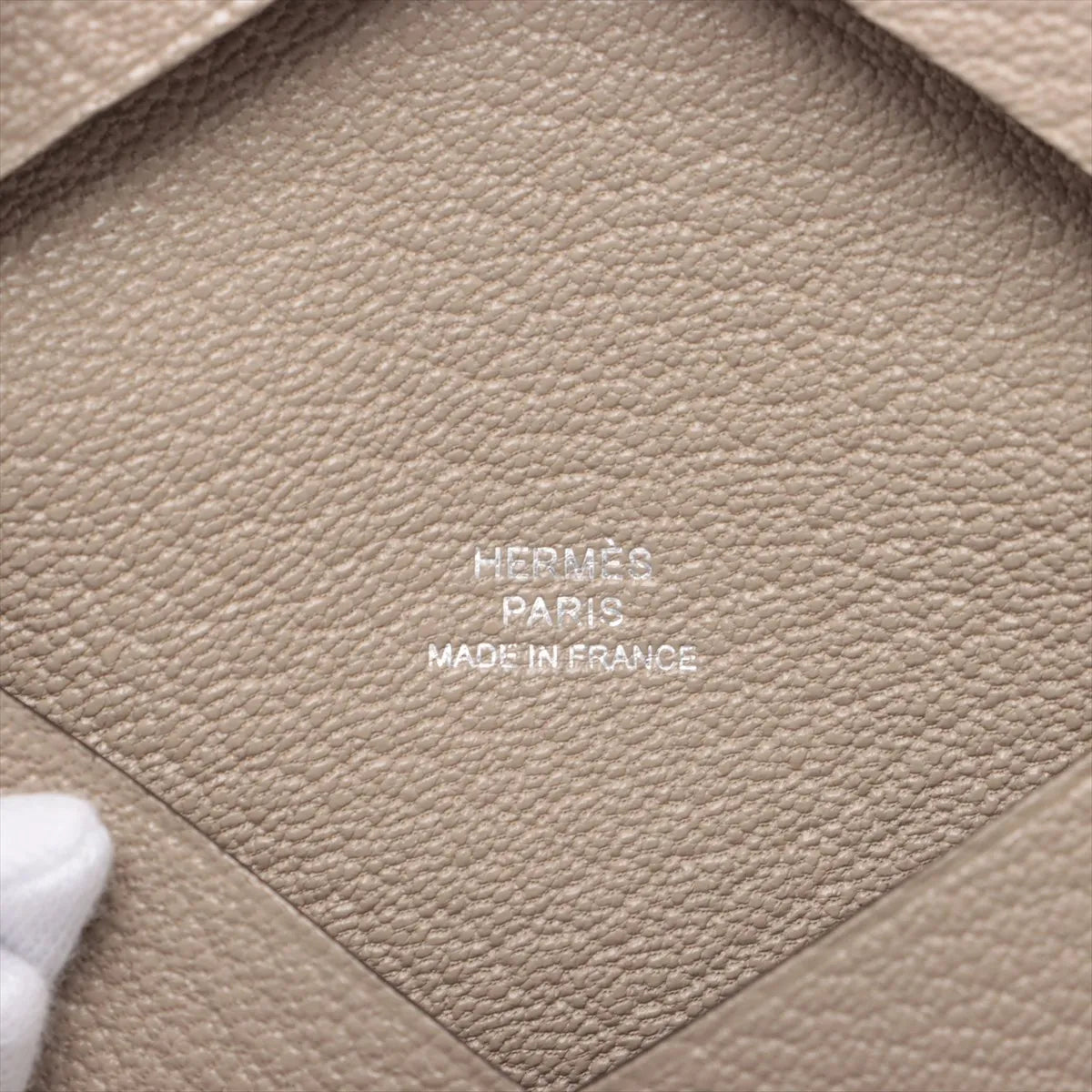Hermès Calvi Card Holder Greige