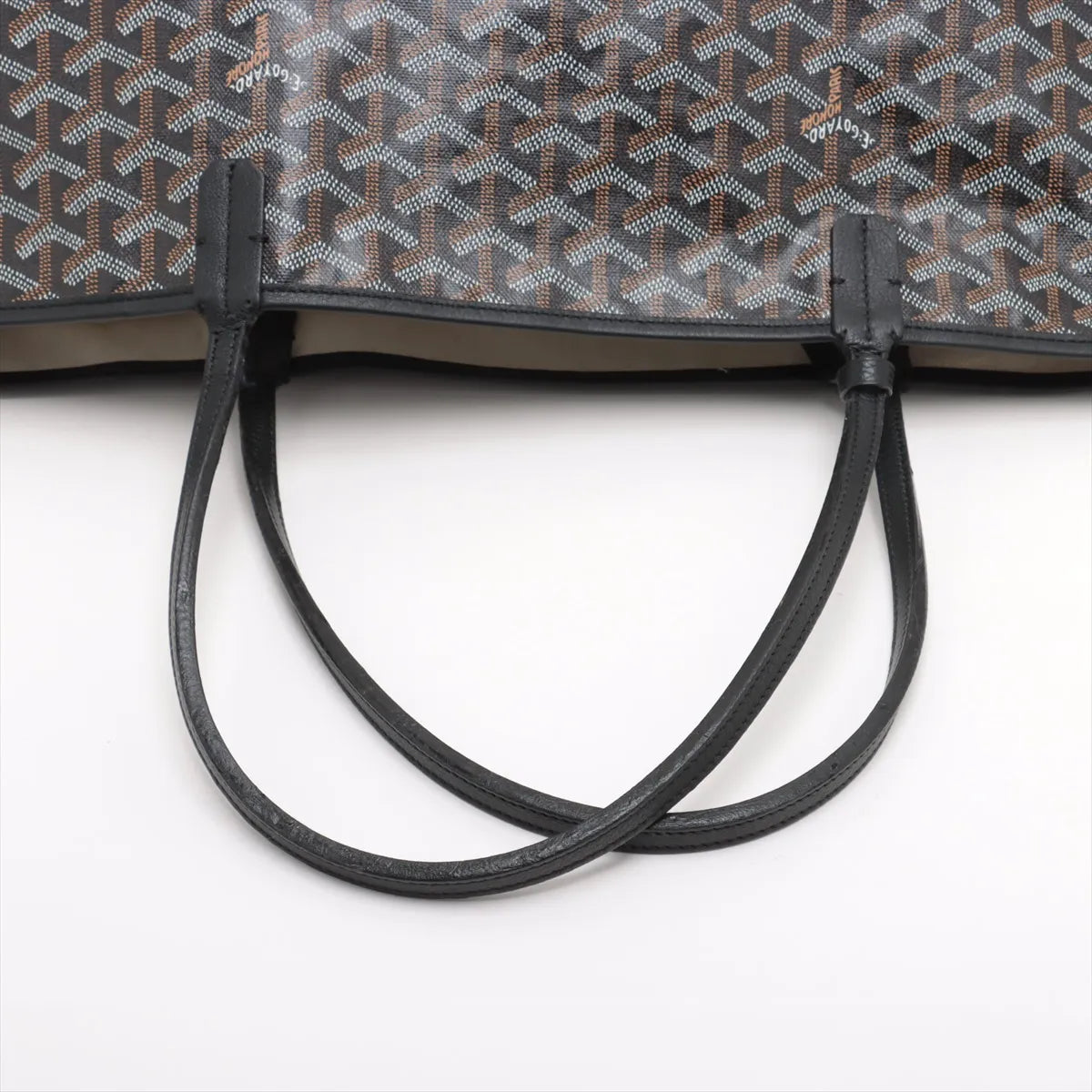 Goyard Saint Louis GM Leather Tote Bag Black