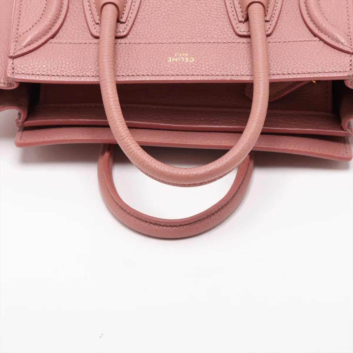 Celine Luggage Nano Shopper Leather Two-Way Handbag Pink