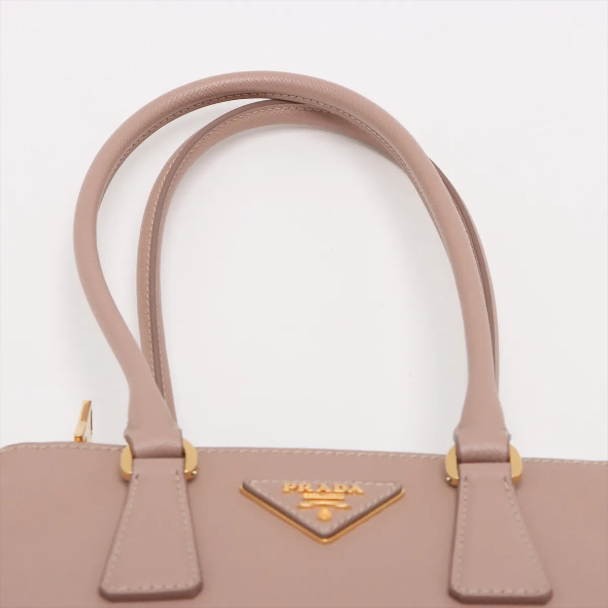Prada Galleria Mini Saffiano Leather Two-Way Handbag Beige